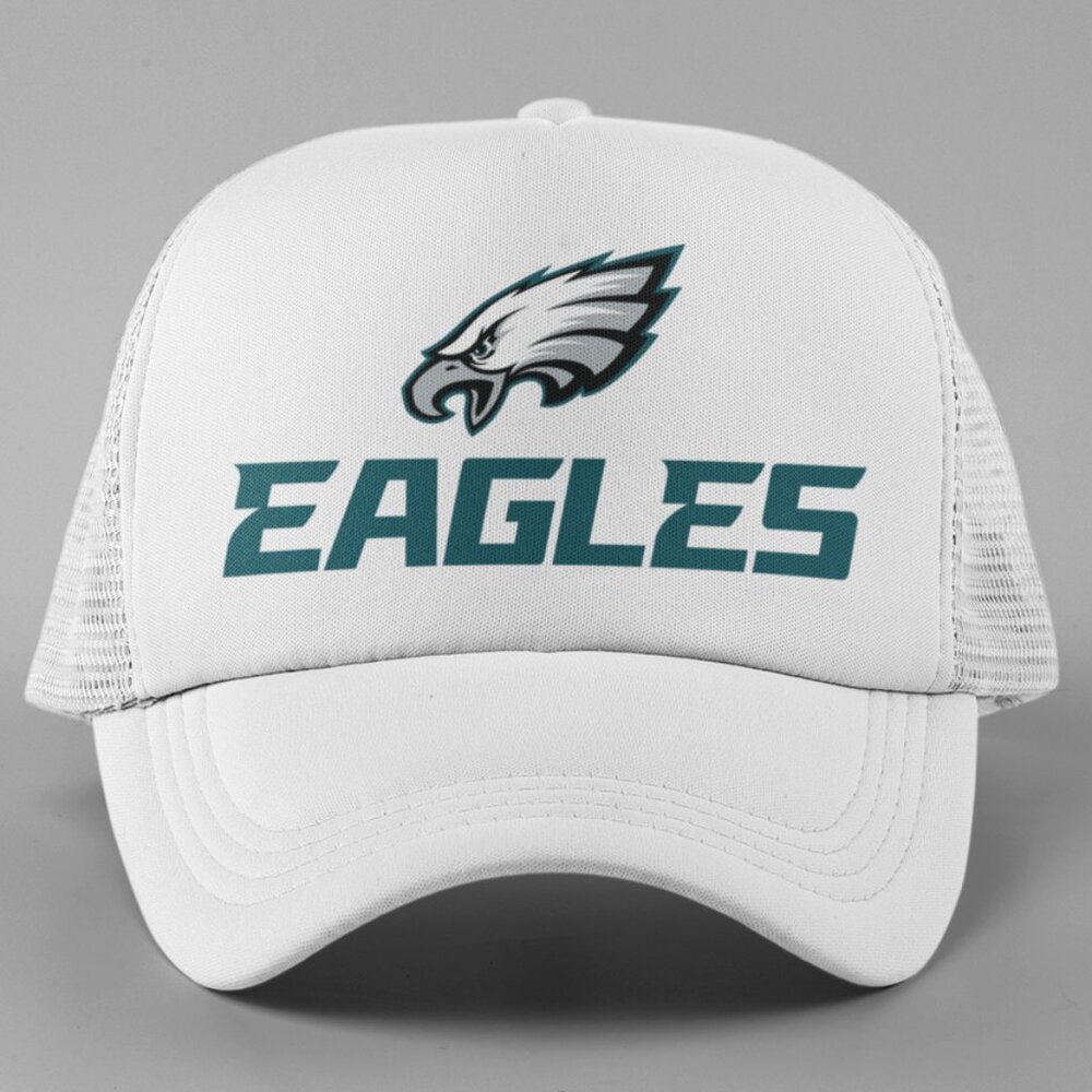 NEW Philadelphia Eagles Foam Trucker Mesh Snapback Hat WHITE